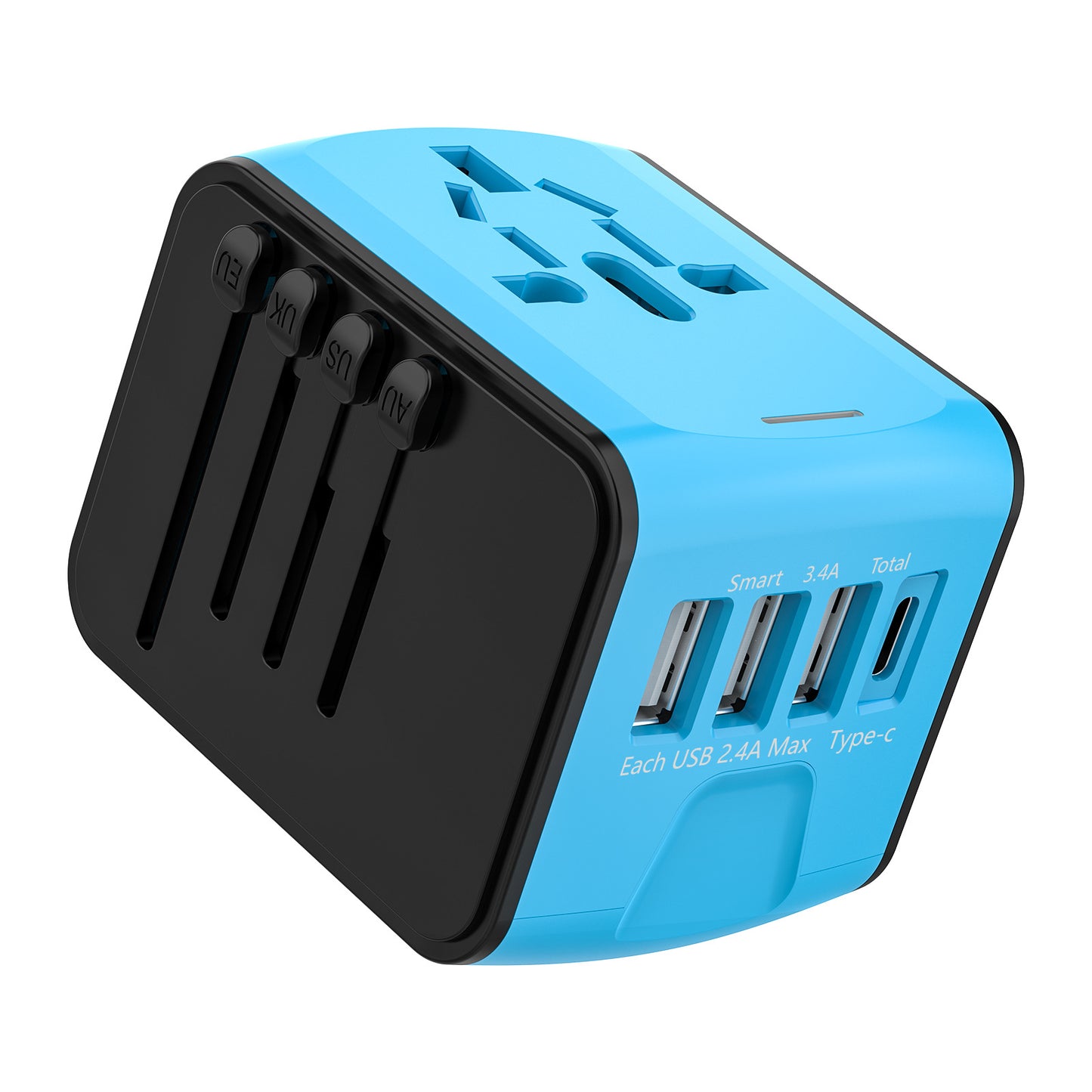 Multifunctional travel charger 3USB + TypeC multi-country universal socket American standard European standard British standard Australian standard charging base