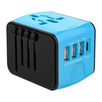 Multifunctional travel charger 3USB + TypeC multi-country universal socket American standard European standard British standard Australian standard charging base