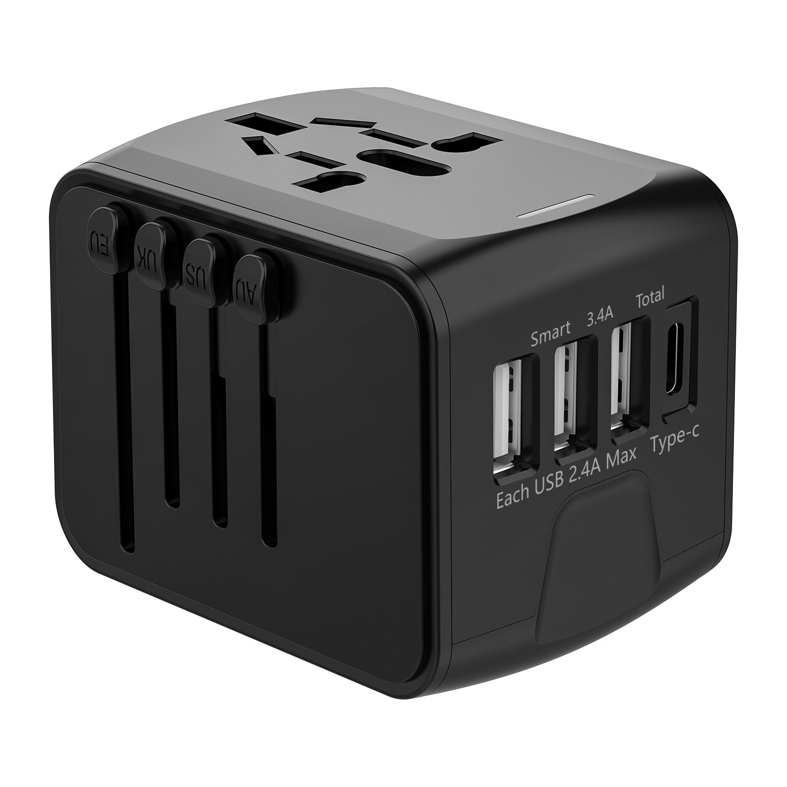 Multifunctional travel charger 3USB + TypeC multi-country universal socket American standard European standard British standard Australian standard charging base